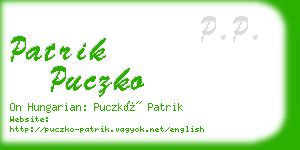 patrik puczko business card